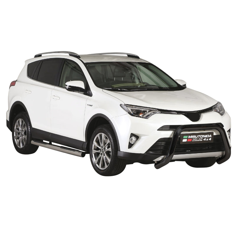 Barra di protezione anteriore per Toyota RAV4 Hybrid One 2016-2018 ø76 Nero 
