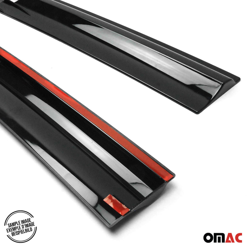 2 deflettori antivento e antipioggia per Ford Transit Custom 2012-2024 in acrilico scuro