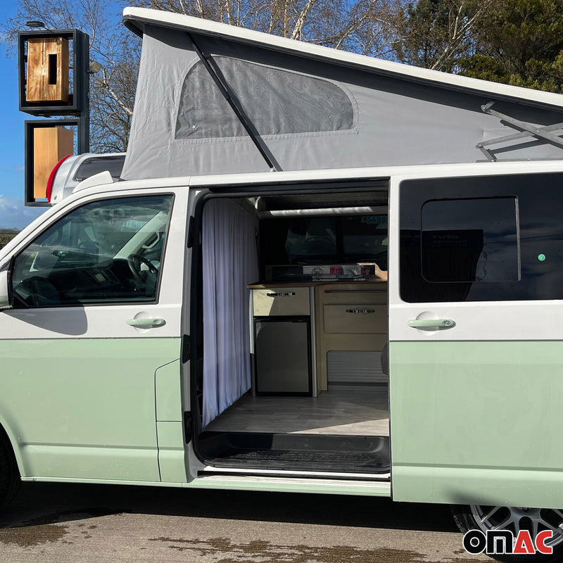 Maß Gardinen für Ford Transit Tourneo Connect L1 L2 Fahrerhaus Abtrennung Grau