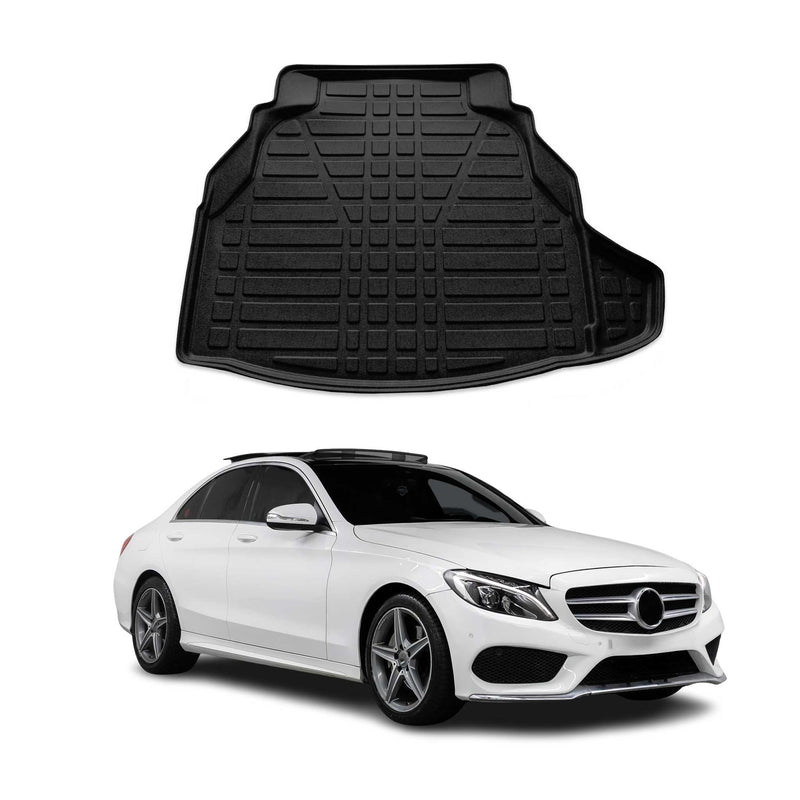Kofferraumwanne Laderaumwanne für Mercedes C Klasse W205 Limo 2014-21 Gummi TPE
