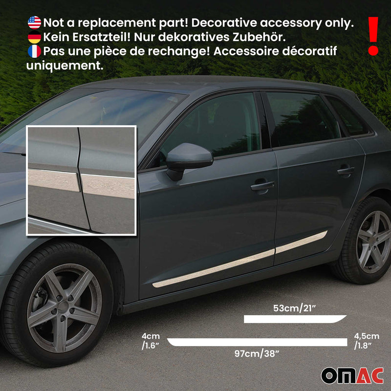 Striscia di protezione porta, striscia laterale porta, strisce porta per Opel Astra J 2009-2015 cromate 4x