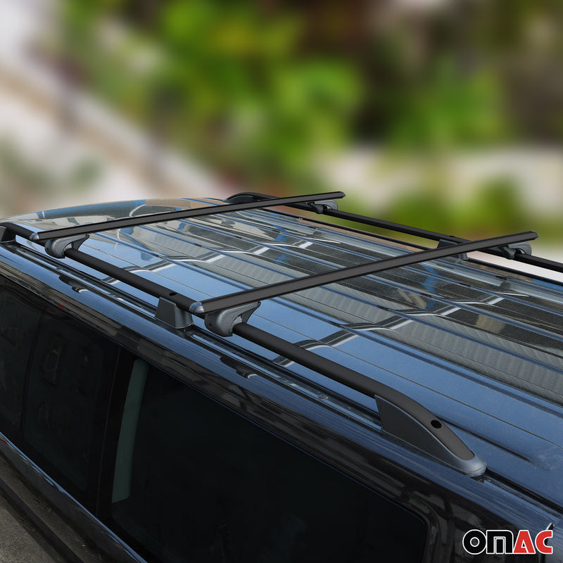 Barre portatutto + barre portatutto SET per Citroen Berlingo L1 2008-2018 Alu Nero 4x