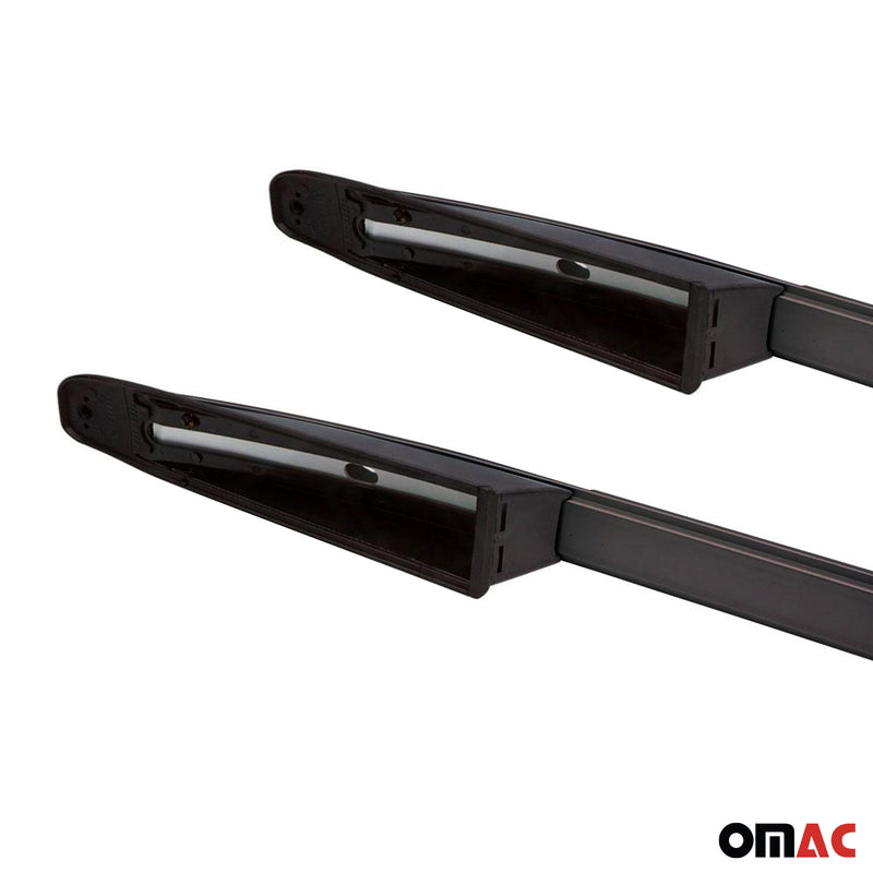 Barre portatutto in alluminio nero per Peugeot 3008 2016-2019, 2 pezzi