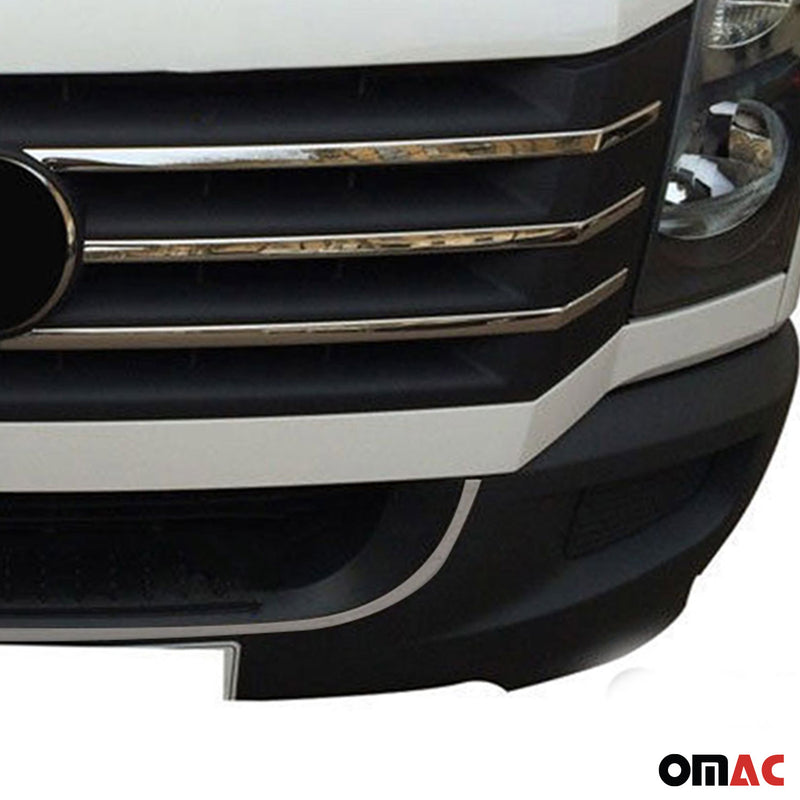 Strisce griglia per VW Crafter 2012-2017 in acciaio inox argento 6 pezzi 