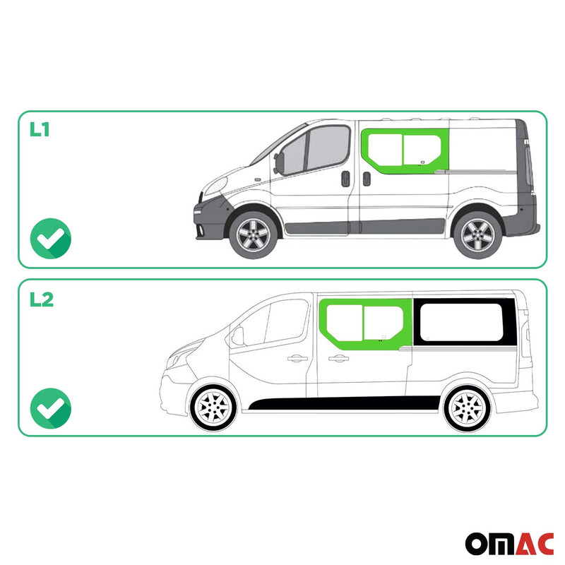 Seitenfenster Auto Schiebefenster für Renault Trafic 2001-2014 Rechts L1 L2