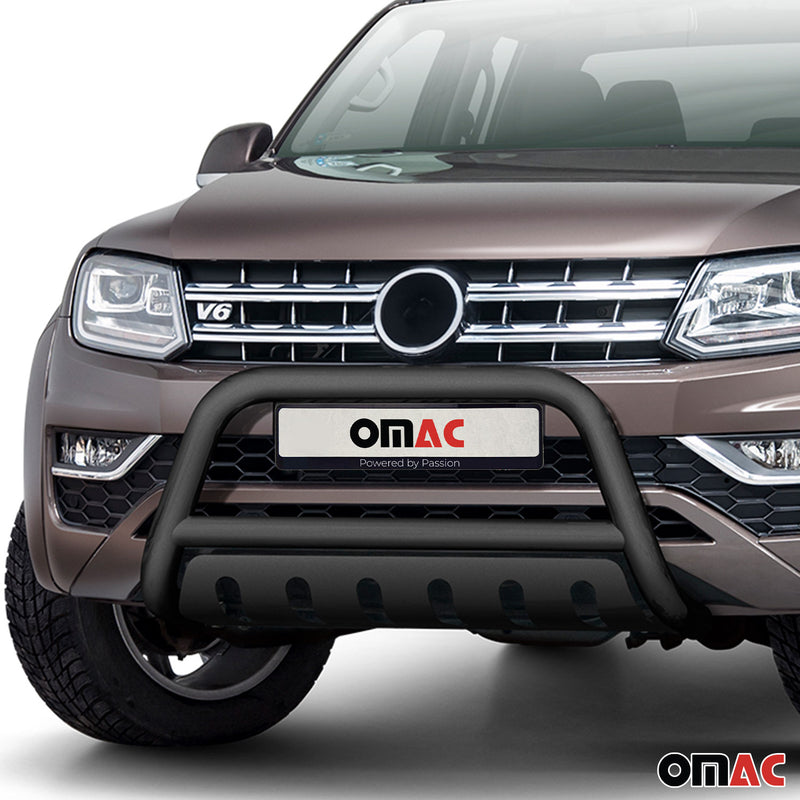 Barra di protezione anteriore per VW Amarok 2016-2021 in acciaio inox con ABE nero 