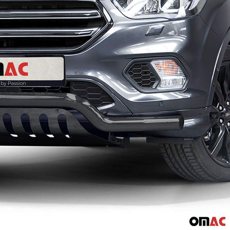 Barra di protezione anteriore per Ford Kuga 2017-2025 in acciaio inox con ABE nero 