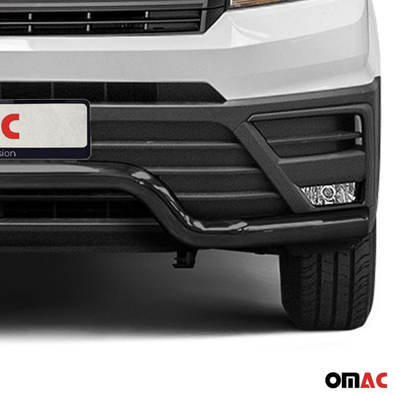 Protezione anteriore per VW Crafter 2017-2025 bull bar in acciaio nero 
