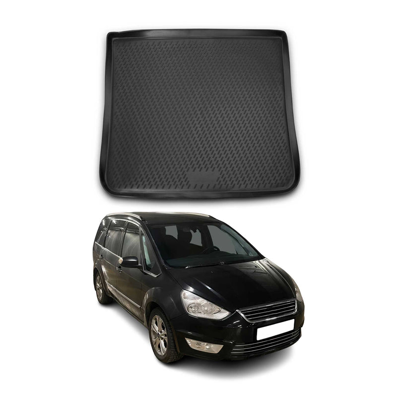 Tappetino per bagagliaio per Ford Galaxy 2006-2024 Gomma TPE Nero