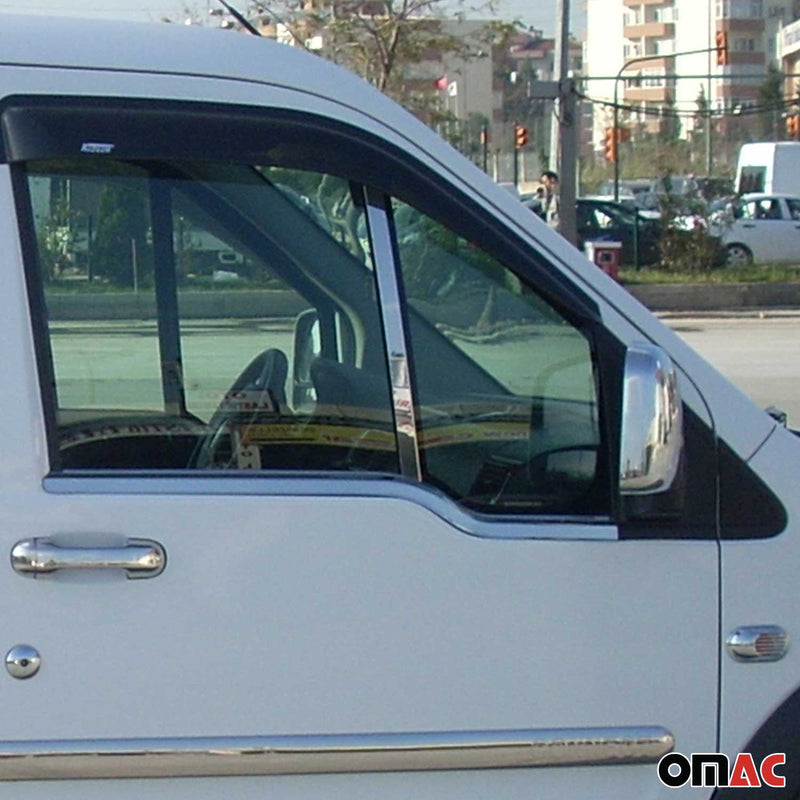 Listelli decorativi per finestrini Ford Tourneo Connect 2002-2014 in acciaio inox cromato 2x