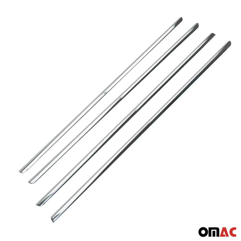 Listelli decorativi per finestrini per Dacia Lodgy 2012-2024 in acciaio inox cromato, 4 pezzi 