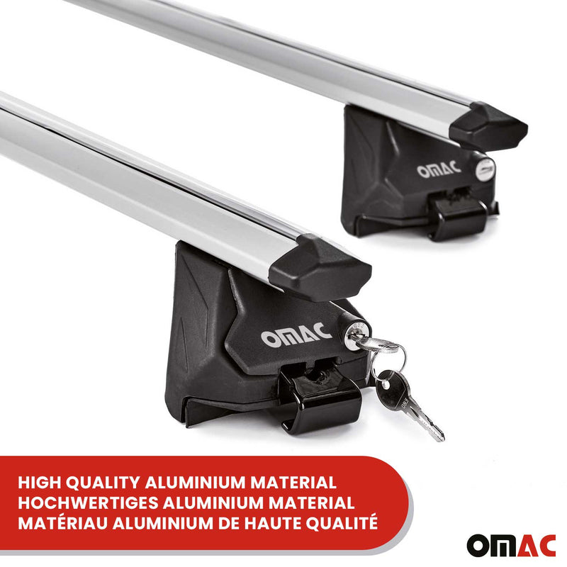 Mieten Dachträger Gepäckträger Universal Silber Aluminium 112 cm ABE Bündige Schienen