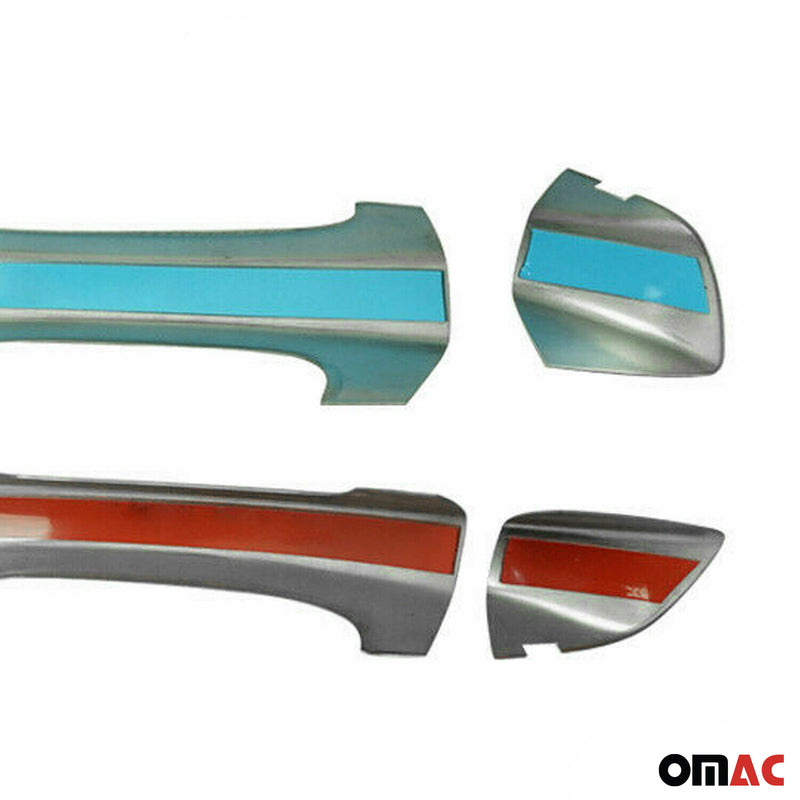 Copertura maniglia porta cromata per VW Golf 2 porte 2008-2013 argento spazzolato 2 pezzi 