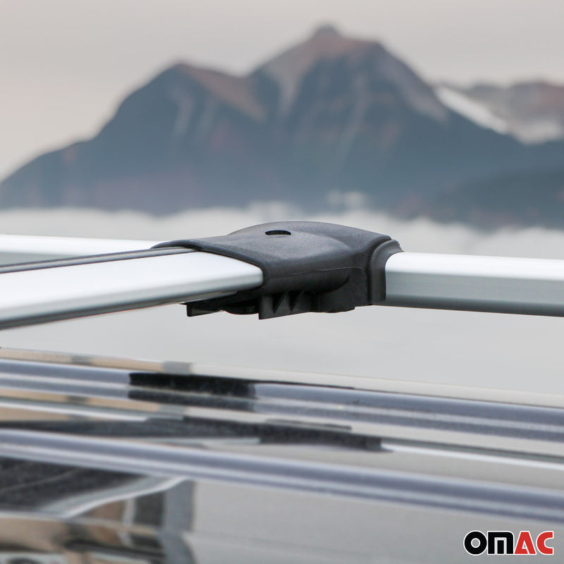 Portapacchi da tetto per Jeep Renegade 2014-2024, portapacchi in alluminio argento 