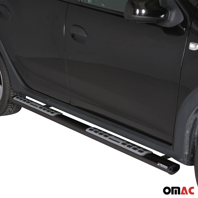 Minigonne laterali in acciaio per Dacia Sandero Stepway 2012-2016 Nero
