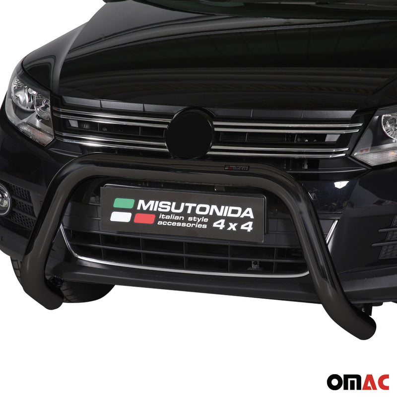 Protezione anteriore per VW Tiguan 2011-2015 ø76mm acciaio nero