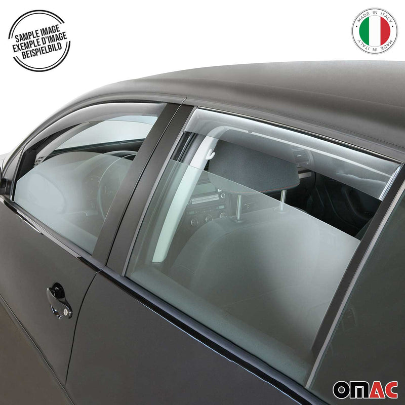 Deflettori antivento e antipioggia per Jeep Renegade 2014-2024 in acrilico scuro, 4 pezzi