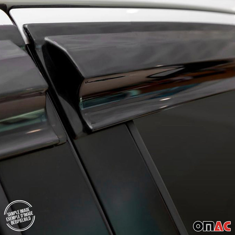 2 deflettori antivento e antipioggia per VW T6 T6.1 tutti i modelli 2015-2024 in acrilico scuro
