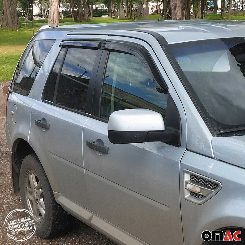 4x Windabweiser Regenabweiser für Nissan Juke 2010-2019 Acryl Dunkel