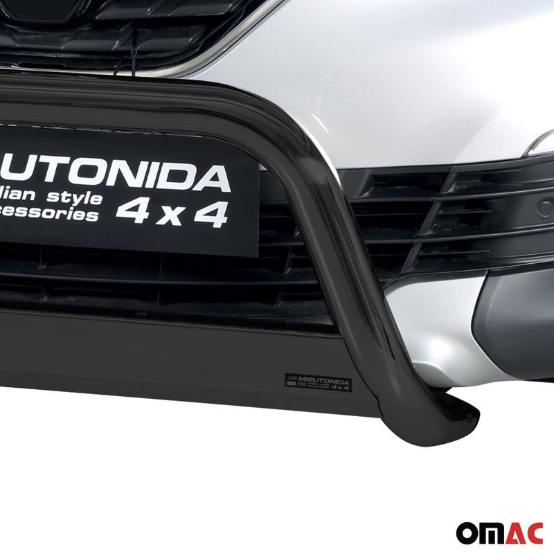 Barra di protezione anteriore per Renault Captur 2017-2019 Nero ø63mm Acciaio