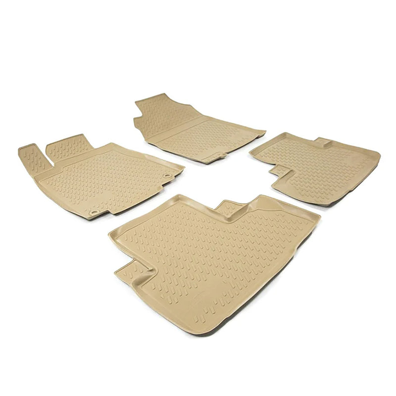 Tappetini per Honda CR-V 2012-2017 in TPE beige, 4 pezzi 