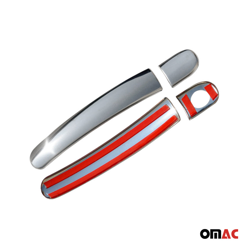 Copri maniglia porta, copri maniglia porta per Skoda Roomster 2006-2015 in acciaio inox argento 4 pezzi 