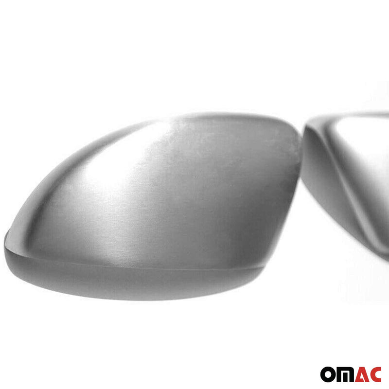 Calotte specchietti retrovisori per VW CC 2012-2017 in acciaio inox opaco, 2 pezzi