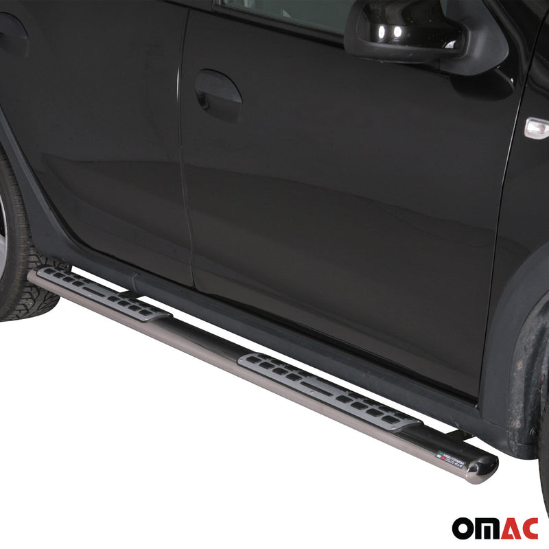 Minigonne laterali in acciaio per Dacia Sandero Stepway 2012-2016 Grigio