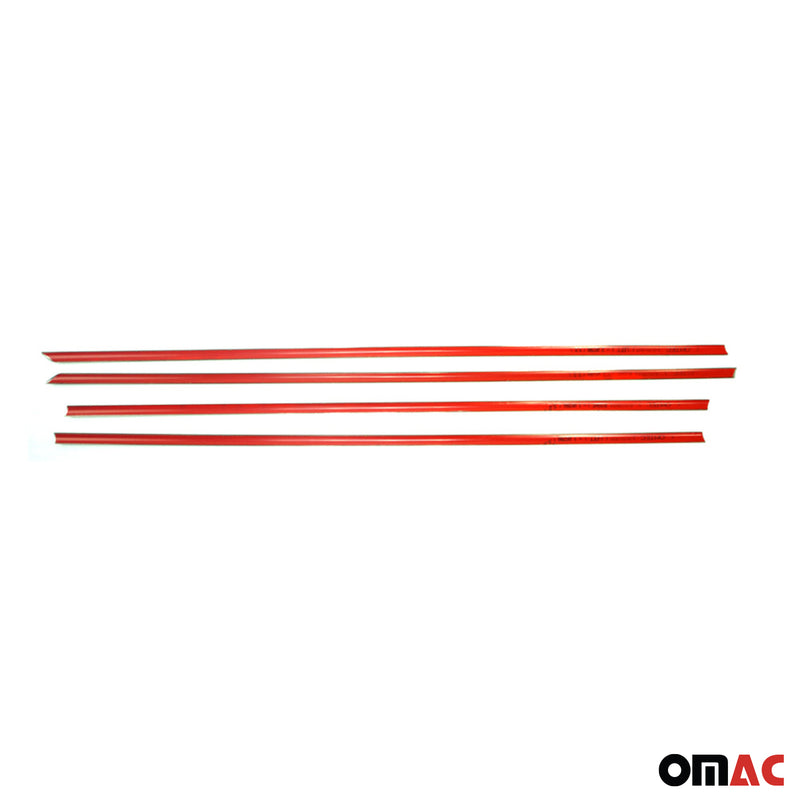 Listelli decorativi per finestrini Opel Astra H 2009-2013 in acciaio inox cromato, 4 pezzi
