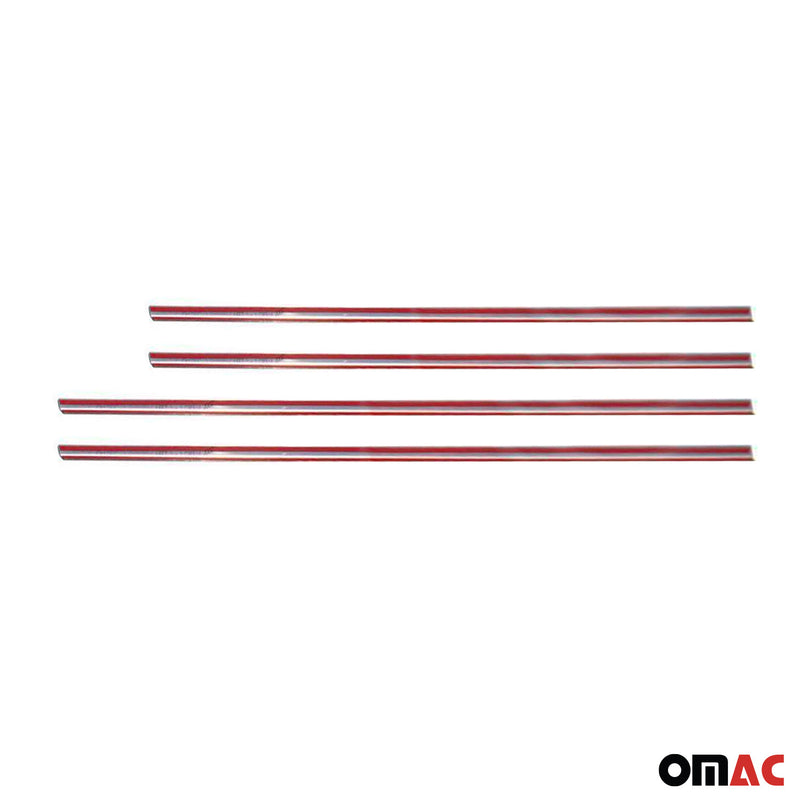 Listelli decorativi per finestrini Toyota Corolla Verso 2004-2009 in acciaio inox cromato 4 pezzi