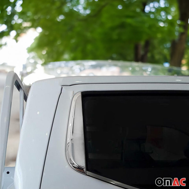 Rivestimento del montante della porta del montante B per Nissan Navara 2015-2020 in acciaio inossidabile argento, 2 pezzi