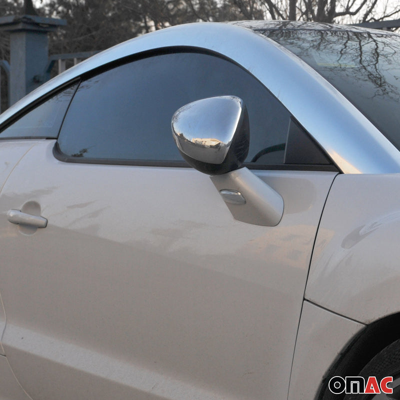 Spiegelkappen Spiegelabdeckung für Citroen DS4 2011-2015 Edelstahl Silber 2tlg