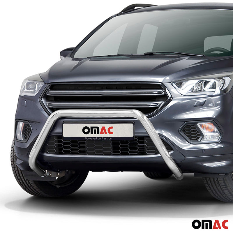 Protezione anteriore per Ford Kuga 2016-2019 con ABE acciaio argento 