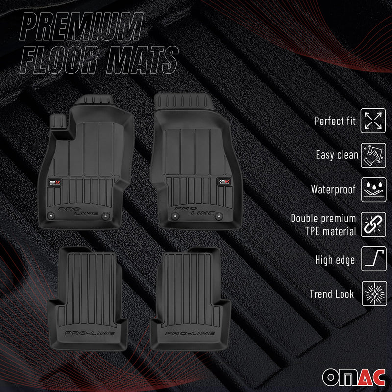 Tappetini Opel Corsa 2014-2019 TPE Nero 4 pezzi 