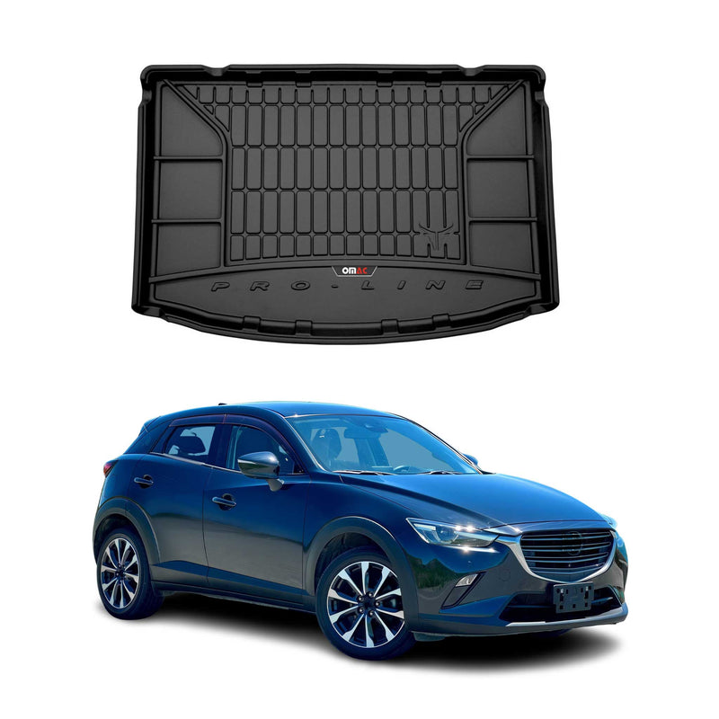 Vassoio portabagagli in gomma OMAC per Mazda CX-3 2015-2025, vassoio portabagagli in TPE, nero