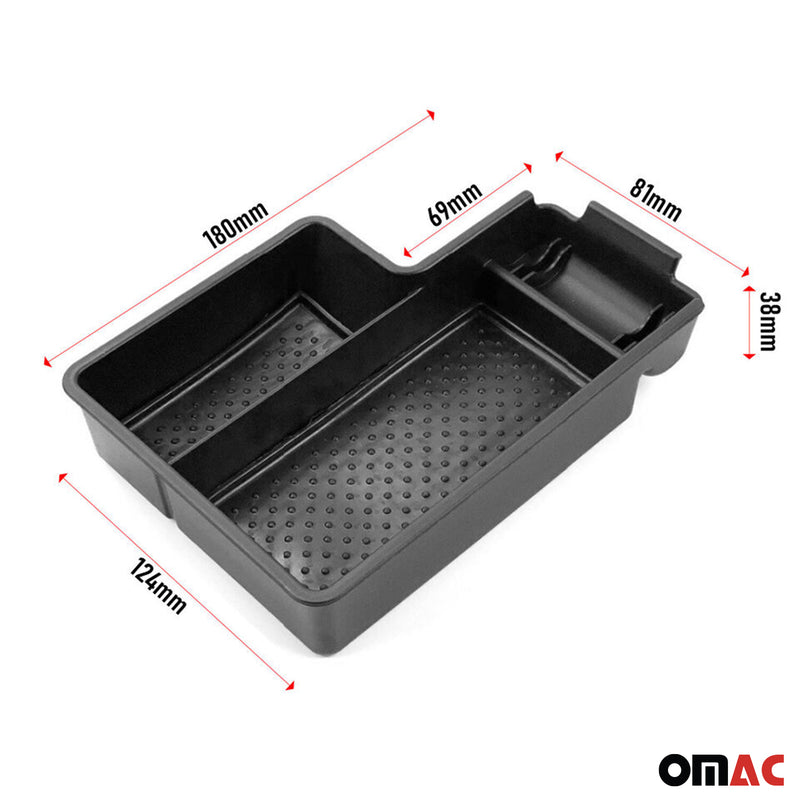 Box portaoggetti centrale per bracciolo per VW Golf 2008-2012 ABS Nero 