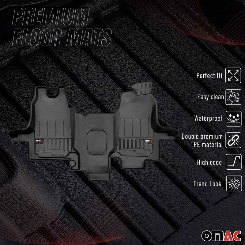 Tappetini in gomma OMAC per Ford Transit 2000-2013 Tappetini auto Premium 3D Nero