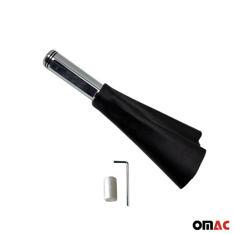 Maniglia e cuffia del freno a mano per Peugeot 206 e 206+ 1998-2012 in alluminio lucido 