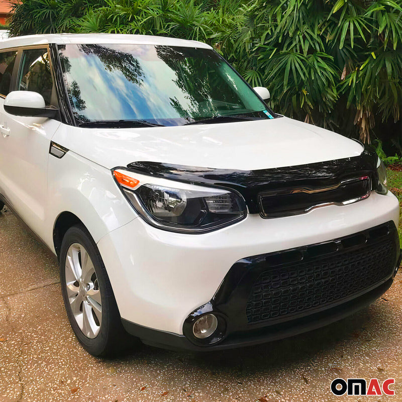 Deflettore cofano protezione insetti e pietre per Kia Soul 2014-2019 scuro 