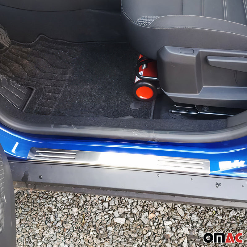 Soglie porte per Dacia Duster 2010-2018 in acciaio inox argento 4 pezzi