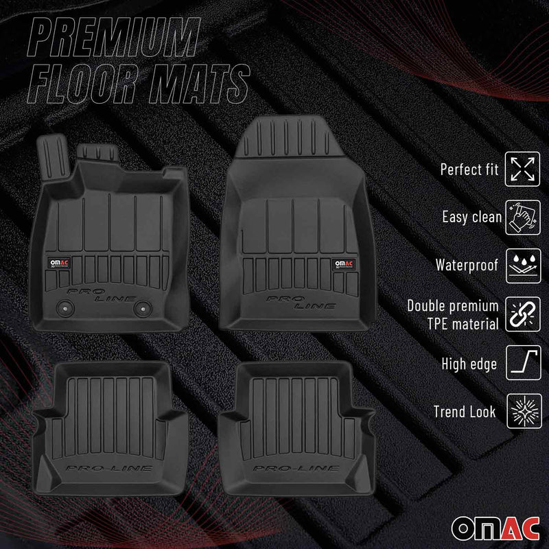 Tappetini Ford Fiesta 2017-2024 TPE Nero 4 pezzi