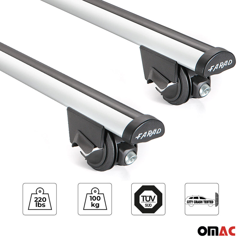 Dachträger Grundtäger für VW Sharan 7N 2010-2022 100kg Alu Silber 2 tlg ABE