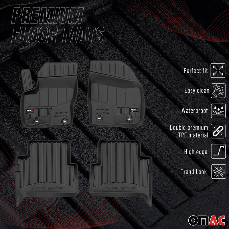 Tappetini Ford Kuga 2008-2013 in TPE nero, 4 pezzi