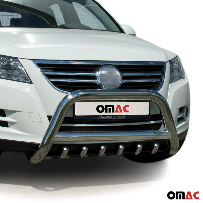 Protezione anteriore per VW Tiguan 2007-2016 con ABE acciaio argento 