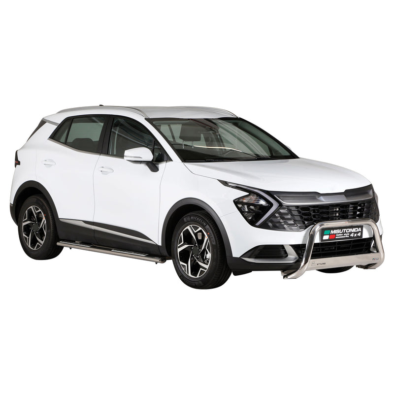 Minigonne laterali in acciaio inossidabile per Kia Sportage 2022-2025 Argento
