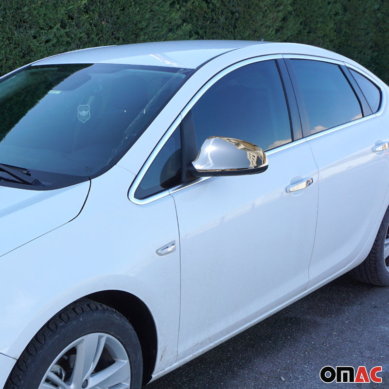 Calotte per specchietti retrovisori per Opel Cascada 2013-2019 in acciaio inox argento, 2 pezzi 