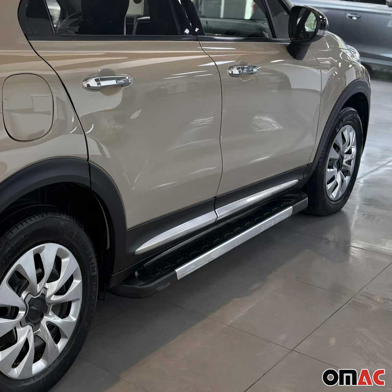 Striscia laterale per porta, strisce di protezione per porta per Fiat 500X 2015-2025 in acciaio inox 4x 