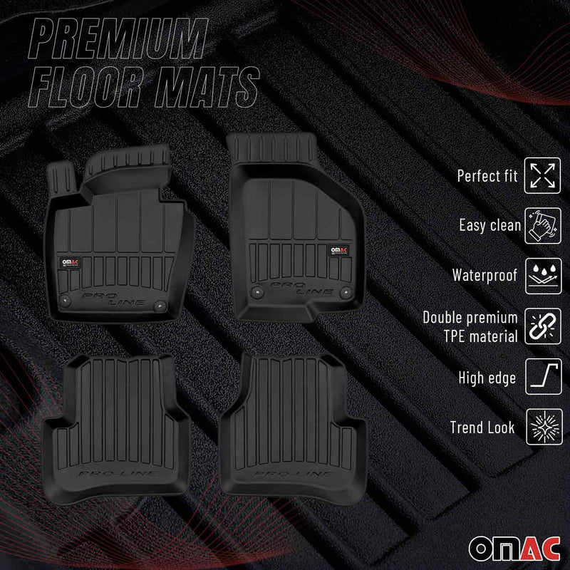2010-2015 VW Passat B7 Fußmatten TPE Schwarz 4 tlg
