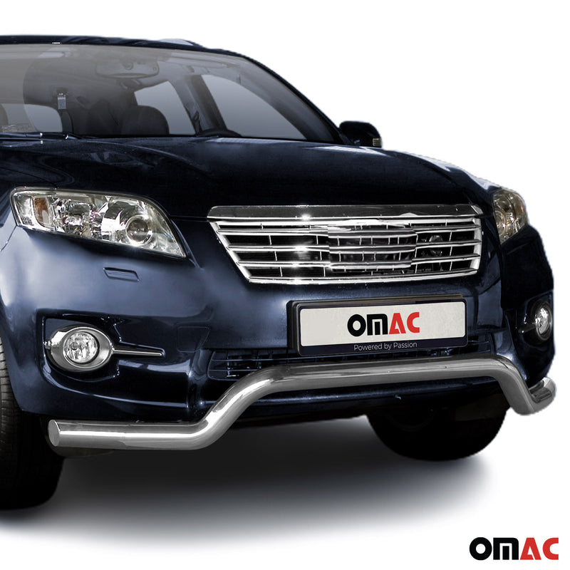 Barra di protezione anteriore per Toyota RAV4 2010-2013 in acciaio ABE argento 