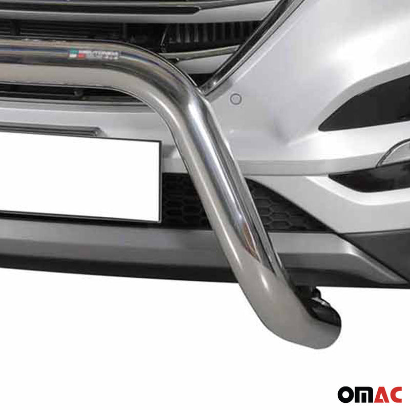 Protezione anteriore per Hyundai Tucson 2015-2018 ø76mm acciaio argento